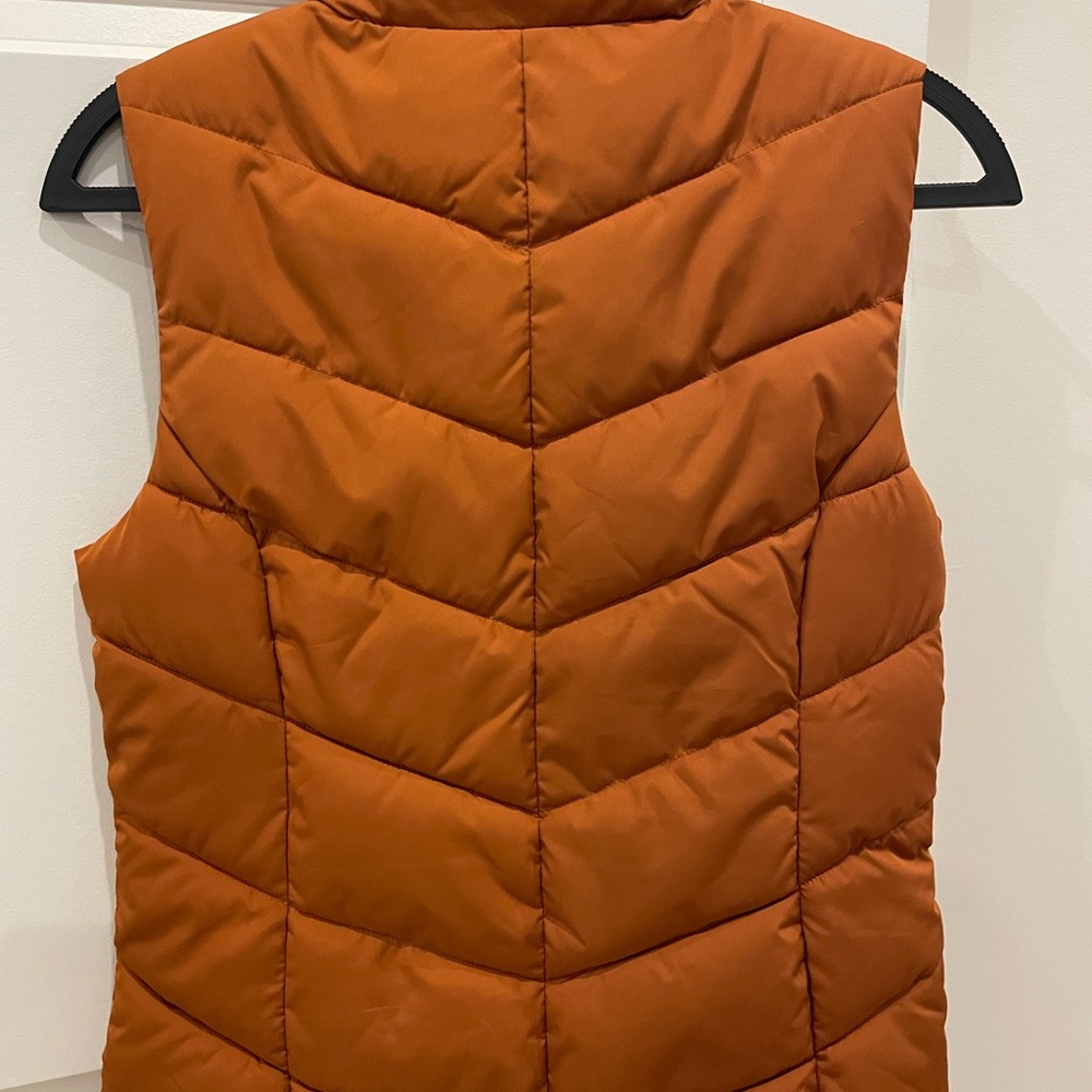 Cole Haan Orange Puffer Vest - Picture 3 of 4